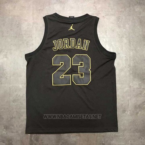 Camiseta Michael Jordan NO 23 Negro Oro